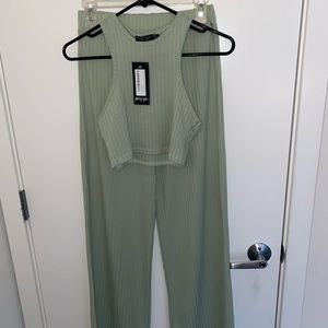 Top and Wide Leg Matching Set